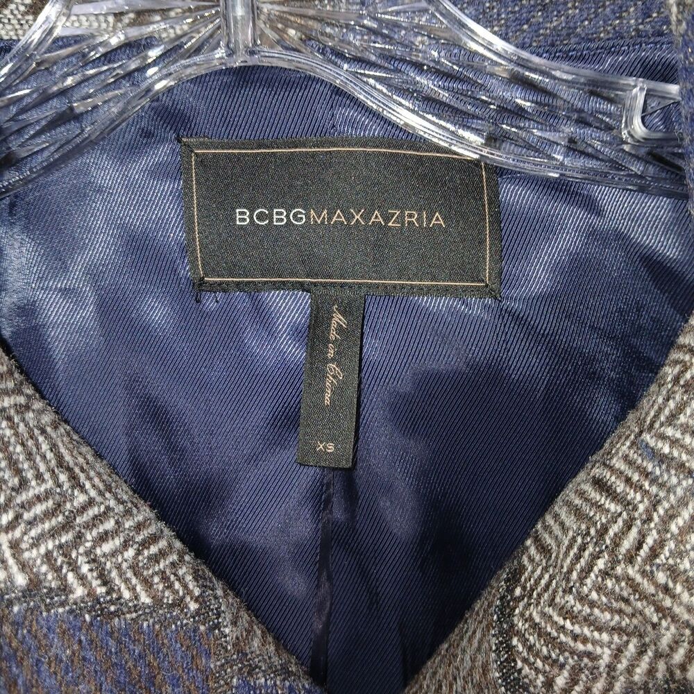 Bcbgmaxazria Patchwork Wool Blend Jacket Coat Mot… - image 6